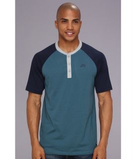 Nike SB Davis Dri Fit S/S Henley Mens Short Sleeve Pullover (Navy)