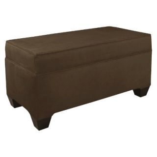 Skyline Bench Custom Upholstery Box Seam Bench 6225 Velvet Chocolate