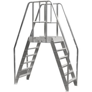 Bustin 48 In. Spacesaver Crossover Ladder   6 Steps, 500 Lb. Capacity, Model