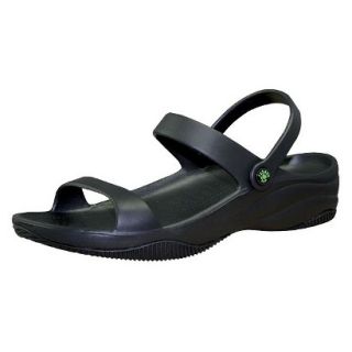 USADawgs Black / Black Premium Womens 3 Strap Sandal   7