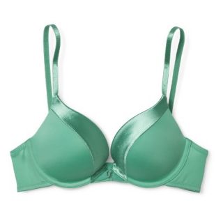 Self Expressions By Maidenform Womens Satin Push Up Bra 5646   Turquoise 34B