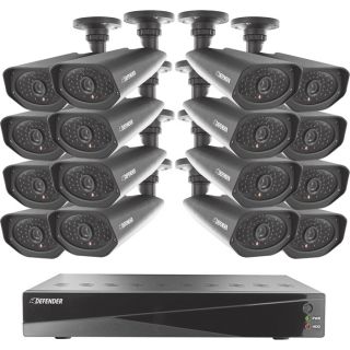Defender Pro DVR Surveillance System   16 Channel, 2 TB DVR with 16 High 