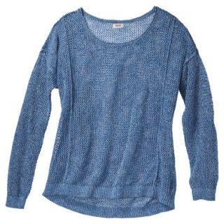 Mossimo Supply Co. Juniors Plus Size Mesh Pullover Sweater   Blue 2