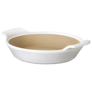 NaturalStone Handcraft 9 Deep Dish Pie Pan   White