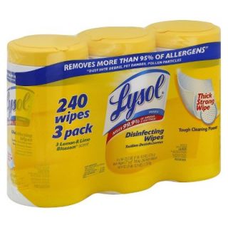 Lysol Lemon and Lime Disinfectant Wipes 3 pk 80 ct each
