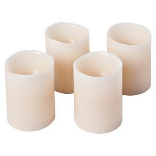Wax Melted Edge Flameless LED Battery Operated Pillar Candle with Timer Feature