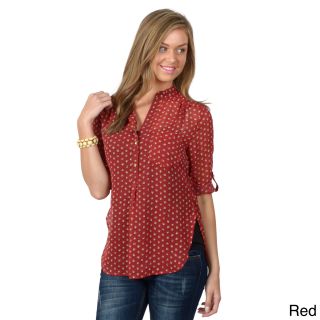 Hailey Jeans Co Hailey Jeans Co. Juniors Lightweight Print Top Red Size S (1  3)