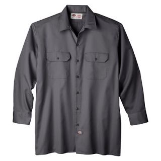 Dickies Mens Original Fit Long Sleeve Twill Work Shirt   Charcoal XL