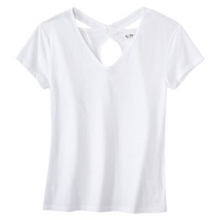 C9 by Champion Womens Open Back Yoga Layering Top   True White XS