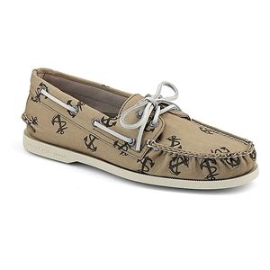 Sperry Top Sider Mens Authentic Original 2 Eye Tattoo Chino Canvas Shoes, Size 7 M   1049311