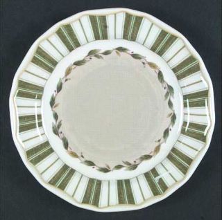 Noritake Gourmet Garden Too Salad Plate, Fine China Dinnerware   Green & White S