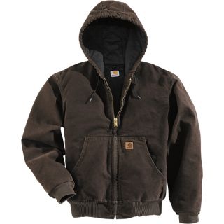 Carhartt Sandstone Active Jacket   Quilted Flannel Lined, Dark Brown, 4XL, Big