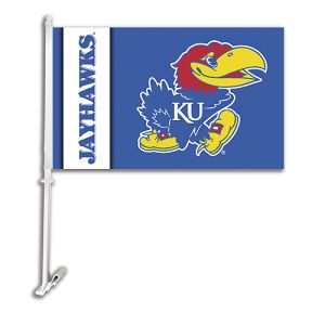 Kansas Jayhawks NCAA Car Flag BSI