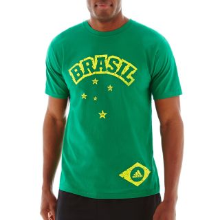 Adidas Brazil World Cup Tee, Green, Mens