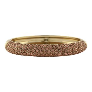 Peach Pavé Bangle Bracelet, Yellow