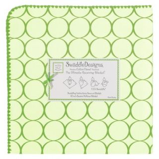 Swaddle Designs Ultimate Receiving Blanket   Pure Green Mod Circles