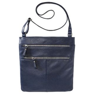 Merona Crossbody Handbag with Zipper Detail   Navy