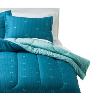 Room Essentials Herringbone Comforter   Turquoise (Full/Queen)