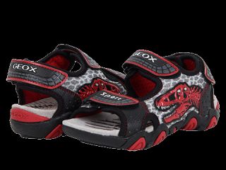 Geox Kids Jr Sandal Strike Dinosaur Boys Shoes (Black)