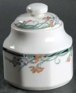 Royal Doulton Juno Sugar Bowl & Lid, Fine China Dinnerware   Octagonal,Floral
