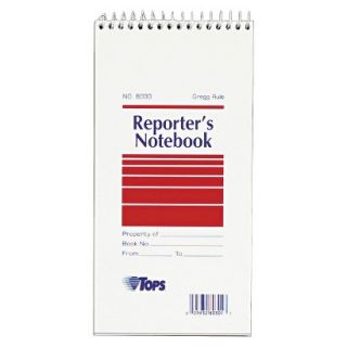 TOPS Reporter Notebook   White (12 Per Pack)