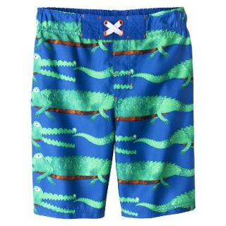 Boys Alligator Swim Trunk   Blue XL