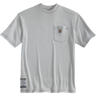 Carhartt Flame Resistant Short Sleeve T Shirt   Light Gray, X Large, Regular