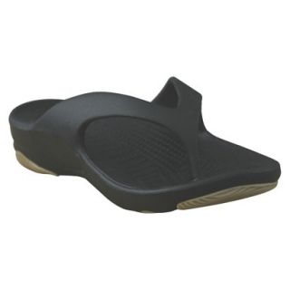 Boys Dawgs Premium Flip Flop Sandals   Black/Tan 13