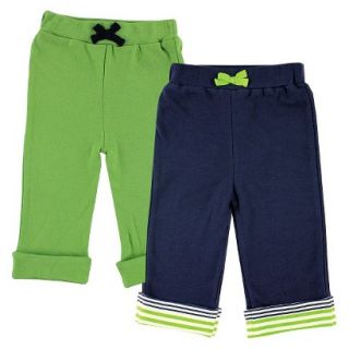 Yoga Sprout Newborn Boys 2 Pack Yoga Pants   Navy/Green 6 9 M