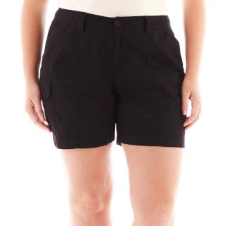 St. Johns Bay Utility Cargo Shorts   Plus, Black, Womens