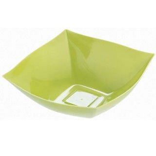 Avocado 64 oz. Premium Plastic Square Bowl