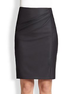 MaxMara Wool & Silk Suiting Skirt   Medium Grey