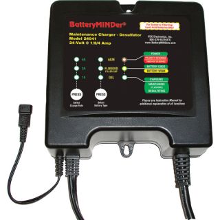 BatteryMINDer Battery Charger / Maintainer / Conditioner   24 Volt 1/2/4 Amp,