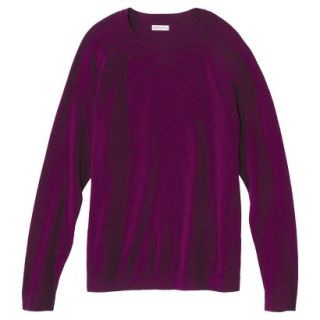 Merona Mens Cotton Cashmere Pullover Sweater   Wineberry M