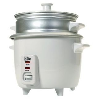 Elite Gourmet 8 Cup Rice Cooker with Steam Tray ERC008ST
