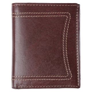 Daxx Mens Trifold Leather Wallet   Burgundy