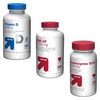 Up & Up Vitamin Bundle   Vitamin D, Fish Oil, Coenzyme Q10   1 Bottle each