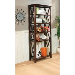 Nolan Tobacco Brown 5 Shelf Bookcase