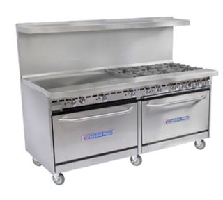 Bakers Pride 72 6 Burner Gas Range with Griddle, NG