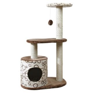 Casta Cat Tree   Brown/Beige with circles