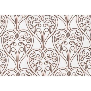 Chocolate Damask Fitted Sheet