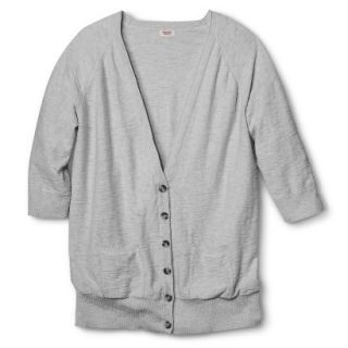 Mossimo Supply Co. Juniors Plus Size 3/4 Sleeve Boyfriend Sweater   Gray 4X
