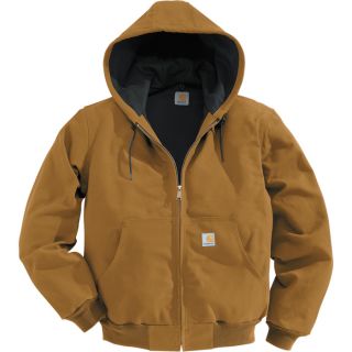 Carhartt Duck Active Jacket   Thermal Lined, Brown, Small, Regular Style, Model