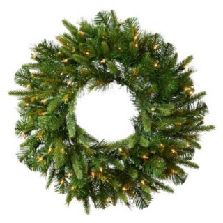 Pre Lit Cashmere Wreath   White Lights (30)