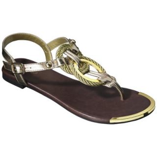 Womens Mossimo Gabriela Braided Metallic Sandal   Gold 5.5