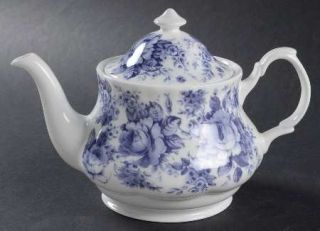 Roy Kirkham English Chintz Teapot & Lid, Fine China Dinnerware   Large&Small Blu