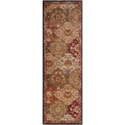 Hand tufted Red Alum Wool Rug (26 X 8)