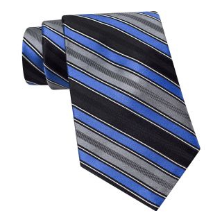 Stafford William Striped Tie, Black, Mens