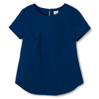 Merona Womens Woven T Shirt Blouse   Waterloo Blue   M