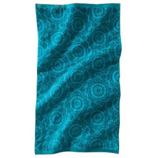 Lux Velour Medallion Beach Towel   Blue